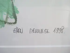 Ellen Meuwese - Mooi ingelijste grote monoprint OPRUIMING kopen? Bied vanaf 25!