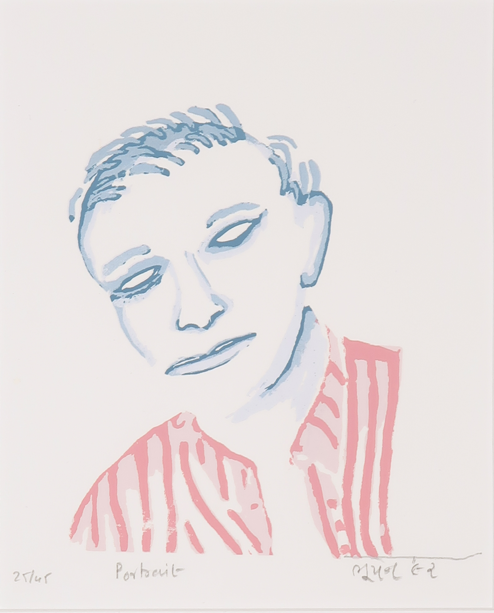 Bhupen Khakhar - Litho, Portrait verkocht voor € 350!