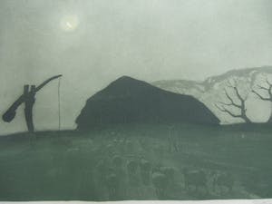 Tjeerd Bottema - MAANNACHT OP DE VELUWE // ETS-AQUATINT VAN TJEERD BOTTEMA kopen? Bied vanaf 60!