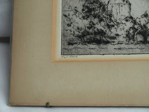 Wim Steijn - Ets , Kasteel - bij Haarlem? – gesigneerd – 1973 kopen? Bied vanaf 10!