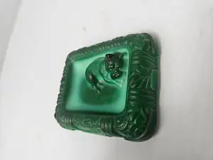 Curt Schlevogt - Malachiet glazen tray- sieraden kom kopen? Bied vanaf 1!