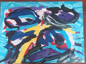 Karel Appel - 3 faces like clouds verkocht voor € 300!