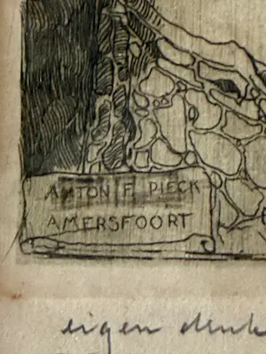 Anton Pieck - Doorkijkje Amersfoort, Eigen Druk, Handgesigneerd kopen? Bied vanaf 180!