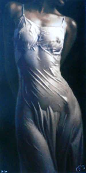 Willi Kissmer - grote giclee op linnen: Zijde - 2015 verkocht voor € 250!