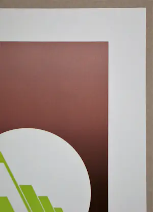 Friedrich Geiler - Concrete-constructieve compositie - 1974 - Originele linoleumsnede, handgesigneerd kopen? Bied vanaf 100!