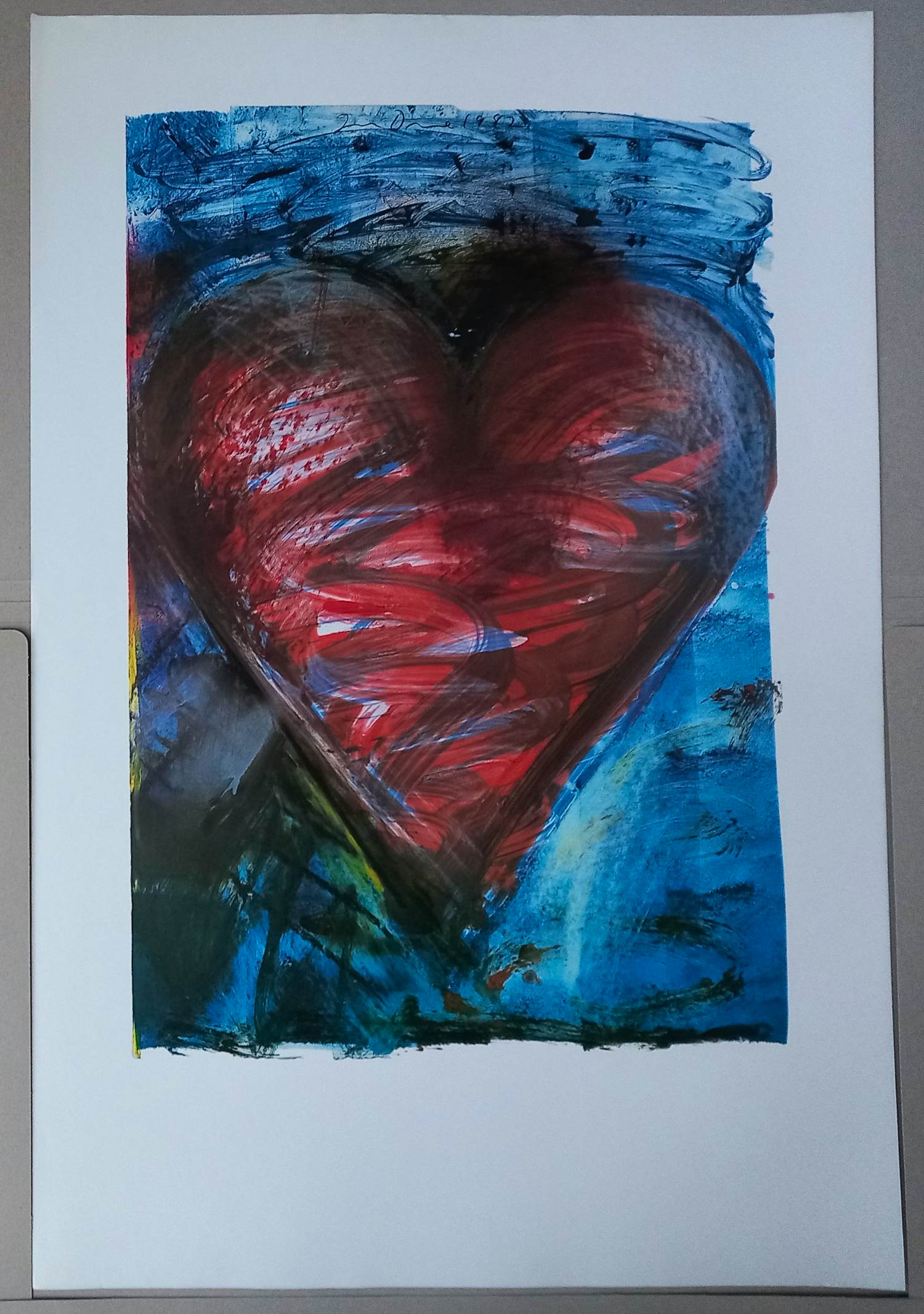Jim Dine - Heart Farboffsetdruck Plakat vor der Schrift 1982 kopen? Bied vanaf 60!