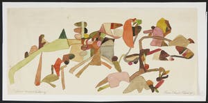 Henri Plaat - Gouache, Ontwerp muurschildering kopen? Bied vanaf 35!