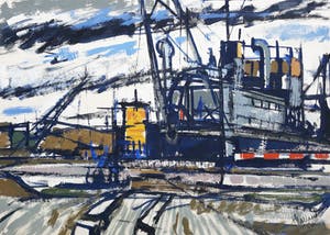 Frans Hollaardt - Dok, gouache kopen? Bied vanaf 175!