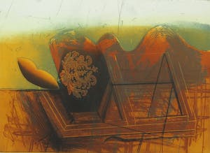 Hans Vredegoor - Kleurenets en aquatint, Luchtspiegeling 3 - Ingelijst kopen? Bied vanaf 1!