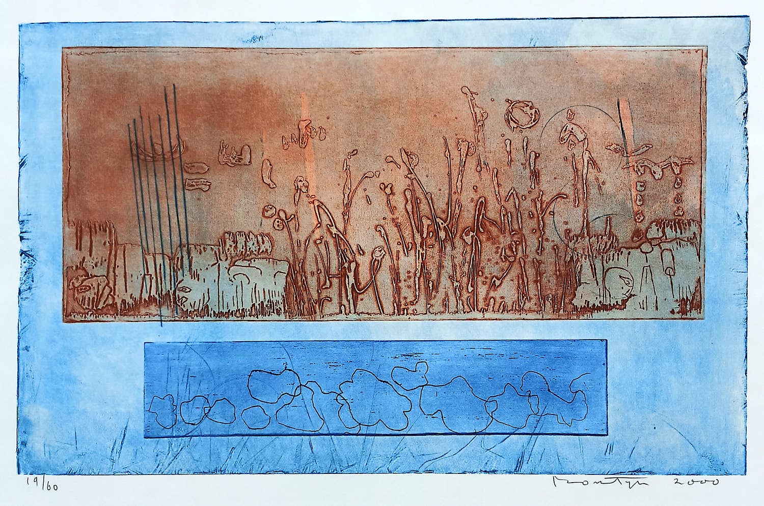 Jan Montyn - Countryside, aquatint ets verkocht voor € 115!