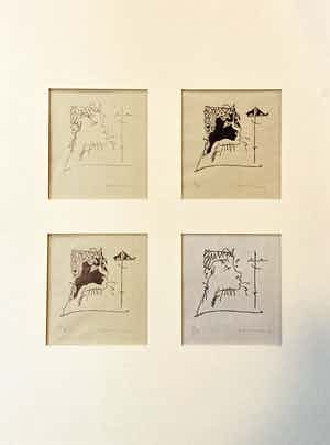 Pavel Husa - 3 litho’s & 1 originele tekening verkocht voor € 50!