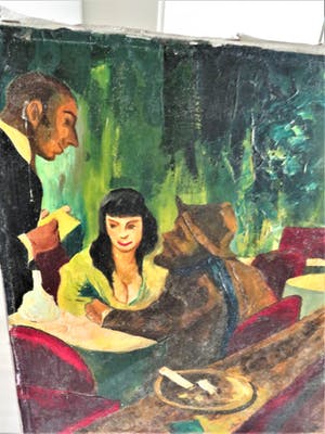 Niet of onleesbaar gesigneerd - In de bar --- Art.Glèz kopen? Bied vanaf 10!