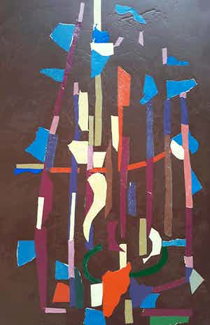 Andre Lanskoy - Abstracte compositie, litho met reliëfdruk verkocht voor € 1!