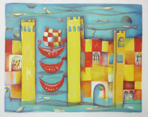 Marianne Aulman - Lot met twee litho's, Atlantis XIII & XIV kopen? Bied vanaf 1!
