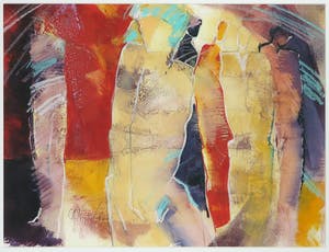 Marjan Nagtegaal - Gemengde techniek op papier, Zonder Titel - Ingelijst kopen? Bied vanaf 35!