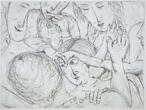 Henk Visch - Handgekleurde ets, Al het naderen nr. 4 kopen? Bied vanaf 1!