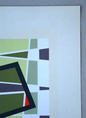 Jean Leppien - Composition abstrait - Originele zeefdruk - 1954 kopen? Bied vanaf 180!