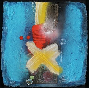 Theo Koster - Zeefdruk en collage, Zonder titel - Ingelijst kopen? Bied vanaf 70!