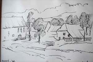 Kees Heynsius - Tekening - Limburg - 1968 verkocht voor € 50!