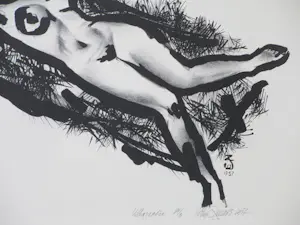 Wim Zwiers - Liggend naakt - Litho kopen? Bied vanaf 55!