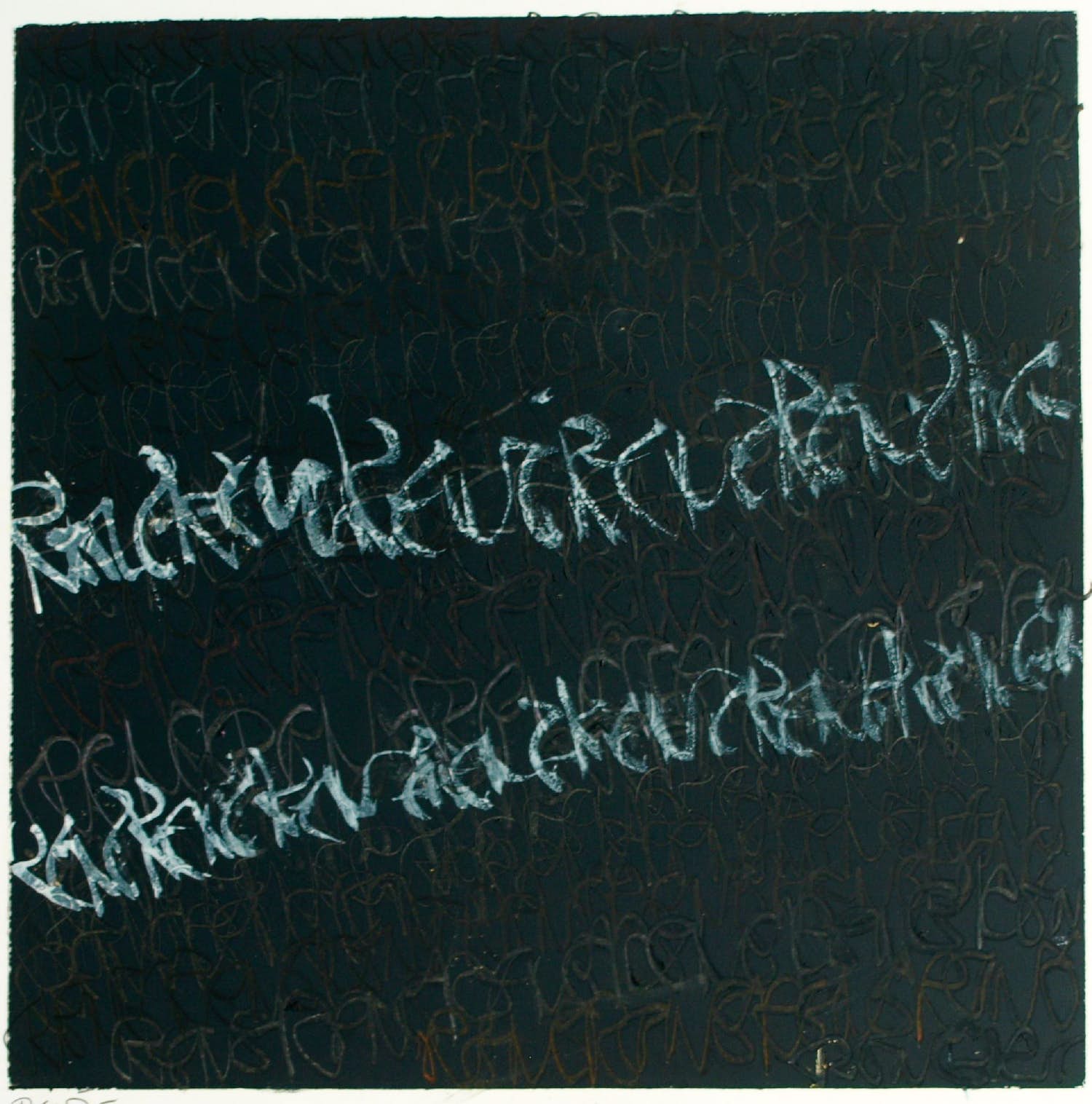 René Klinkers - Drukinkt , Zwart vierkant , “René III” - gesigneerd kopen? Bied vanaf 30!