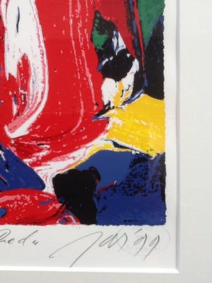 JAS - MOKUM RED, zeefdruk (mooi ingelijst) kopen? Bied vanaf 40!