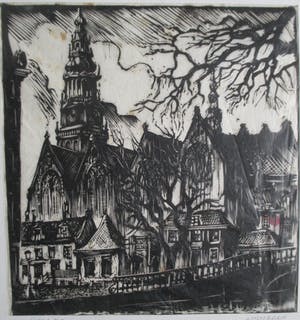 Rein Snapper - Houtsnede Amsterdam kopen? Bied vanaf 20!