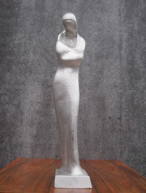 Heiligenbeeld - Maria met kind, ontwerp René Daemen. kopen? Bied vanaf 45!