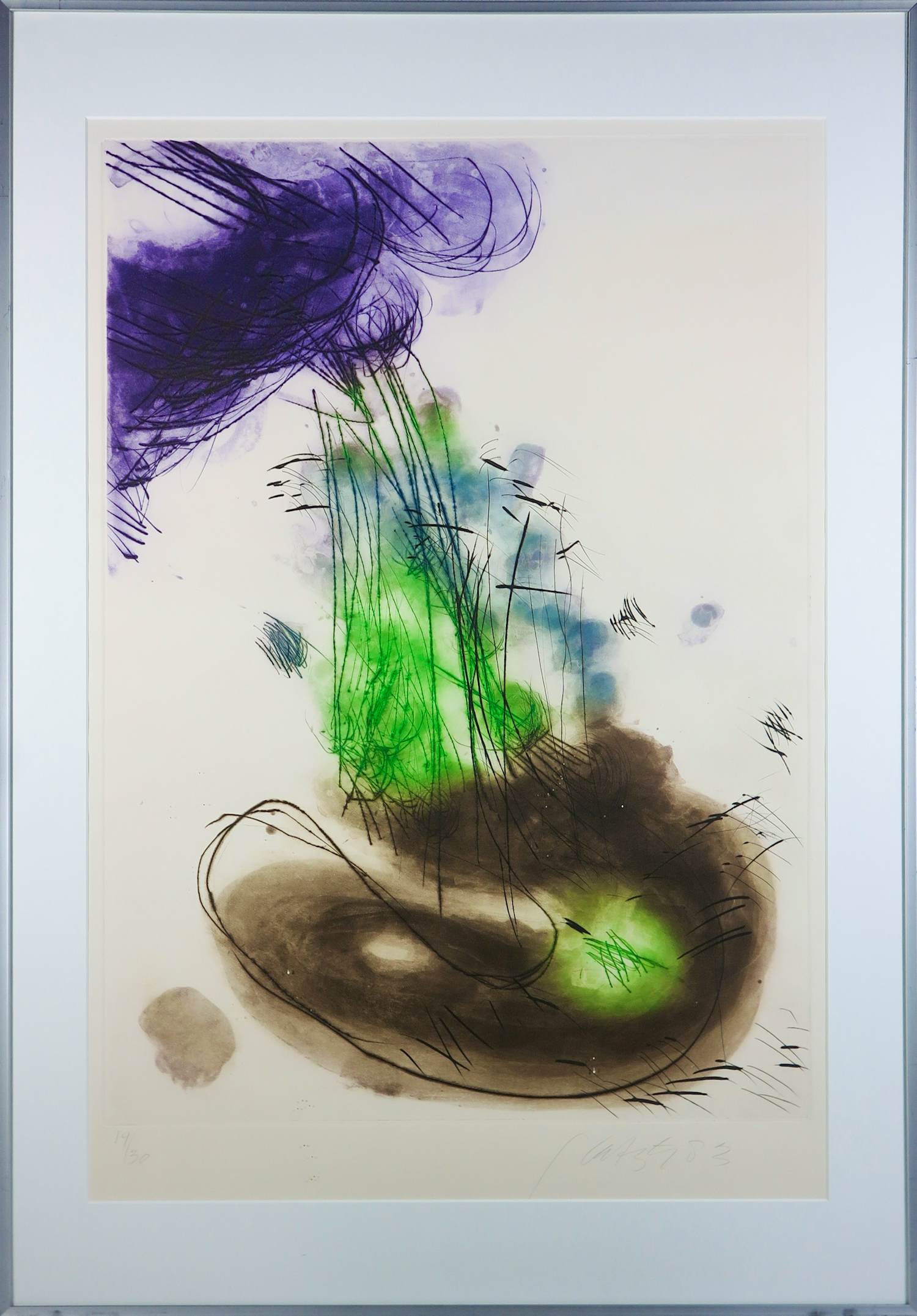 Ger Lataster - Ets/aquatint op papier, Zonder titel - Ingelijst kopen? Bied vanaf 80!