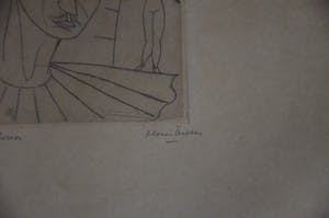 Floris Jespers - Jespers Floris "Arlequin amoureux (of Jonge clown)" ets - getekend in potlood kopen? Bied vanaf 150!
