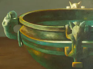 Cornelis de Koning - Olieverf op doek , Bronzen watervat - Lijst, 73 x 103 cm kopen? Bied vanaf 500!