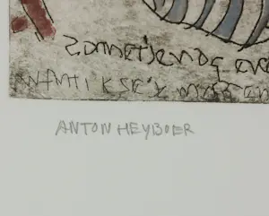 Anton Heyboer - Ets, Zonder titel - Ingelijst kopen? Bied vanaf 200!
