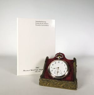 IWC - (Rosé verguld) zilver, Zakhorloge met houder en stamboekje kopen? Bied vanaf 850!