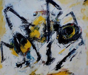 Charlotte Molenkamp - grote zeefdruk: kat kopen? Bied vanaf 75!