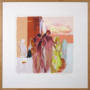 Monica van Rijn - Zeefdruk, Bathhouse - Ingelijst kopen? Bied vanaf 35!