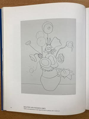 Wouter van Riessen - Potloodtekening, Vaas met bloemen - Ingelijst kopen? Bied vanaf 300!