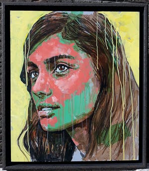 Niet of onleesbaar gesigneerd - Jonge vrouw, olieverf op paneel (mooi ingelijst) kopen? Bied vanaf 1!