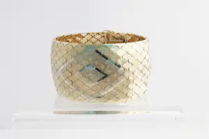 96 - Vintage seventies 14 krt gouden tricolor armband - ZWAAR! (93+gr) kopen? Bied vanaf 2940!