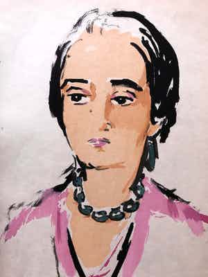 Kees van Dongen - Pochoir Tete de Femme 1925 verkocht voor € 150!