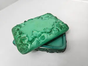 Curt Schlevogt - Ingrid Heinrich Hoffmann Malachiet glazen doos met deksel kopen? Bied vanaf 50!