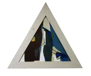 Han le Roy - Gemengde techniek op paneel, Moeder - Kind in lood - Ingelijst verkauft für € 35!