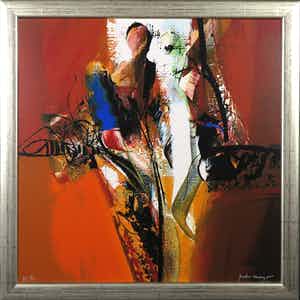 Peter Meijer - Zeefdruk, Zonder titel - Ingelijst verkocht voor € 50!