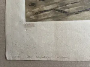 Franz Charlet - Auf Volendam - Große signierte Original Lithographie von 1912 kaufen? Bieten Sie von 120!