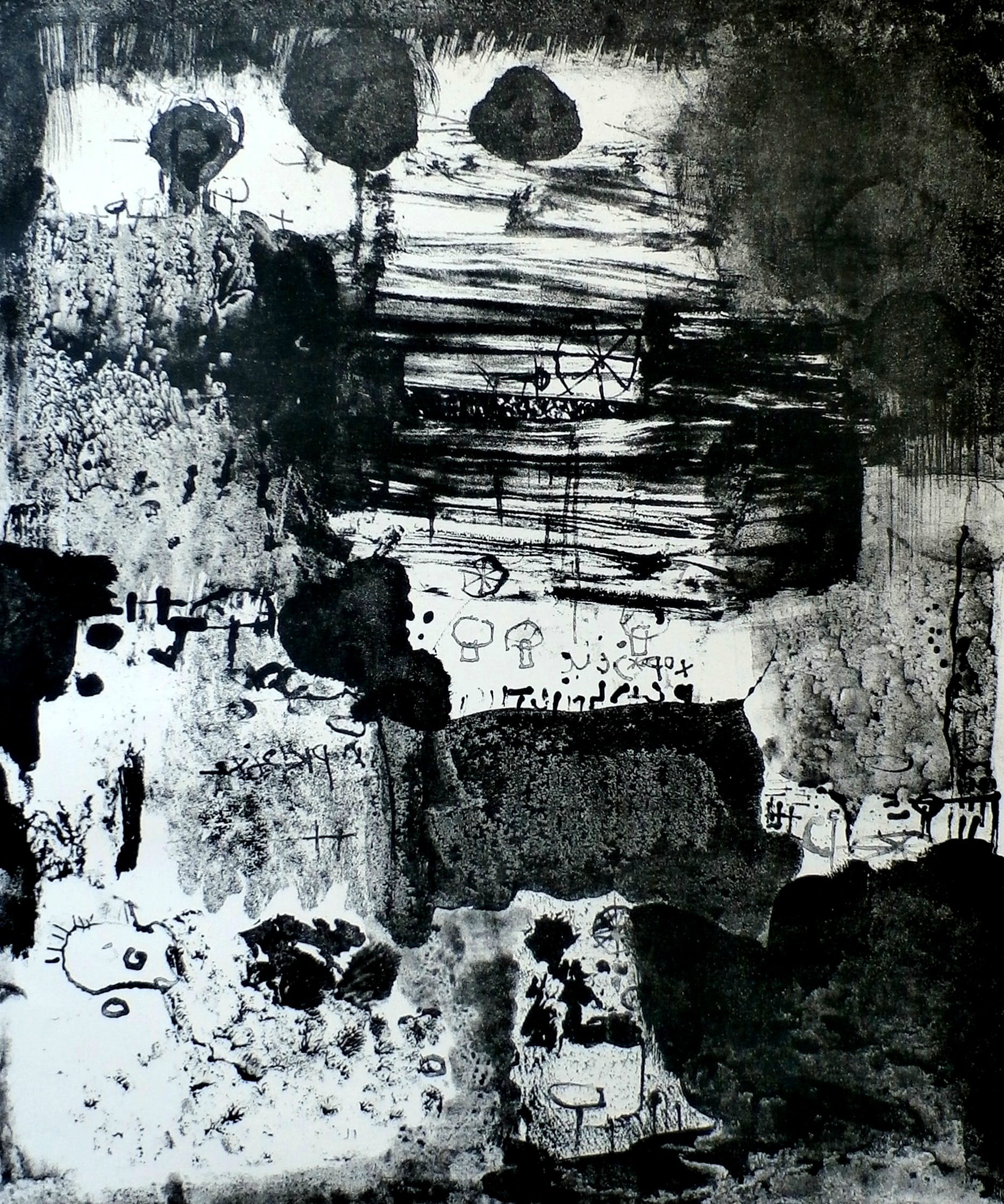 Shlomo Koren - litho: abstract - 1961 verkocht voor € 35!