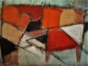 Niet of onleesbaar gesigneerd - Intrigerende Abstract -Expressionistische gemengde techniek - vage monogram kopen? Bied vanaf 10!