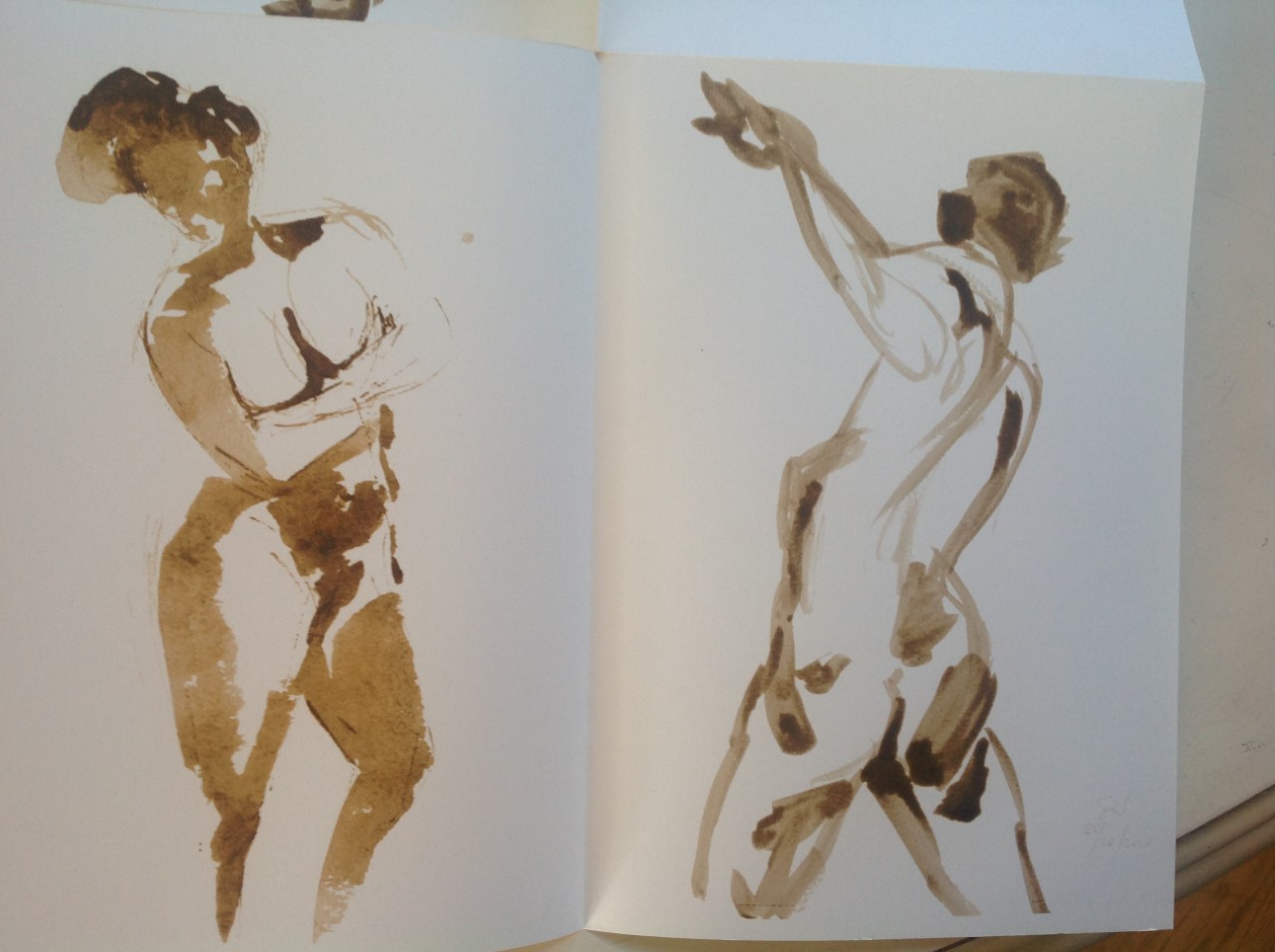 Niet of onleesbaar gesigneerd - Sylvia Wybenga - Kalligrafisch Naakt - 32 portretten kopen? Bied vanaf 1!