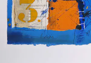 Theo Koster - Zeefdruk, Abstracte compositie - Ingelijst kopen? Bied vanaf 110!