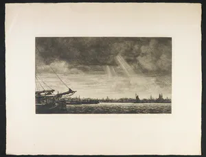 Albert Hemelman - Ets, De haven van Amsterdam kopen? Bied vanaf 60!