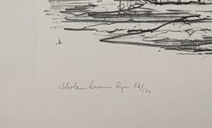 Dirkje Kuik - litho - 'Molen Kromme Rijn' kopen? Bied vanaf 70!