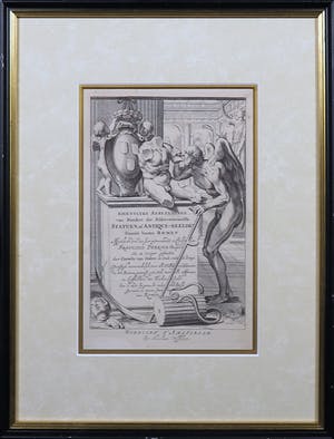 Cornelis van Dalen - Kopergravure en ets, Beelden binnen Rome - Ingelijst kopen? Bied vanaf 1!
